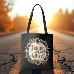 Tote Bag Jésus de la religion chrétienne prend le volant