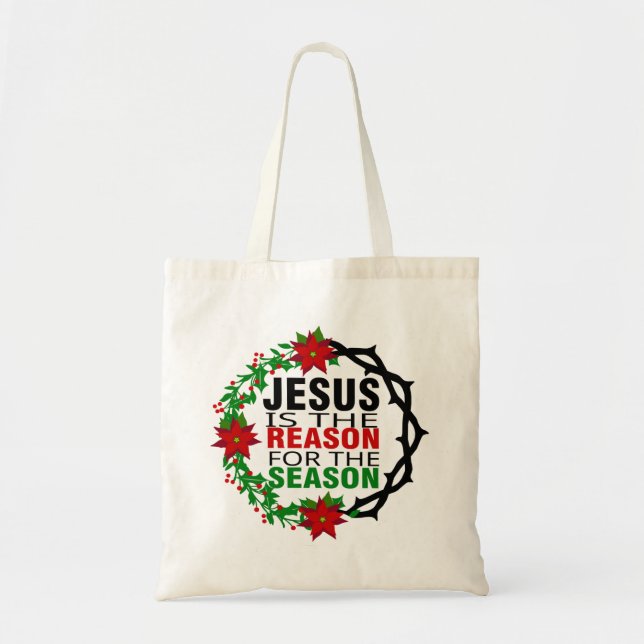 Tote Bag Jésus est la raison de la saison (Devant)