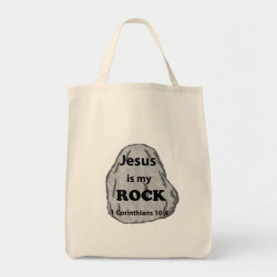 Tote Bag Jésus est mon rocher