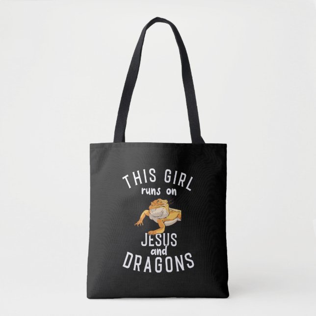 Tote Bag Jésus et les dragons barrés (Devant)