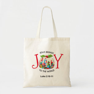 Tote Bag Jésus   JOY TO THE WORLD Flags   Noël