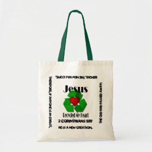 Tote Bag Jésus Recyclé mon coeur
