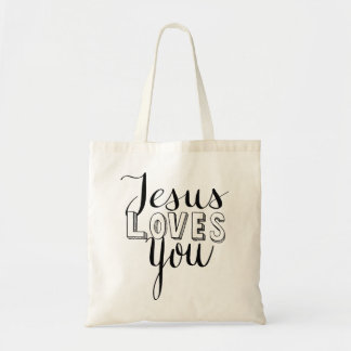 Tote Bag Jésus t'aime fourre-tout