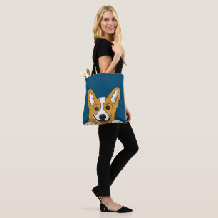 Tote Bag Jeter un coup d'oeil de corgi