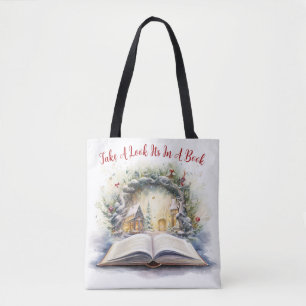 Tote Bag Jetez un coup d'œil, c'est dans un livre