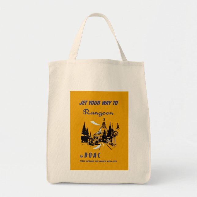 Tote Bag Jetez votre chemin vers Rangoon (Devant)