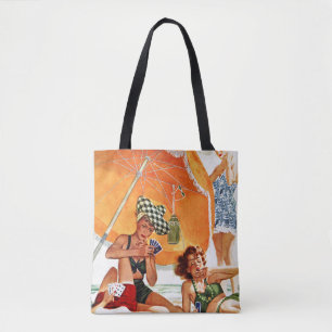 Tote Bag Jeu de carte à la plage par Alex Ross