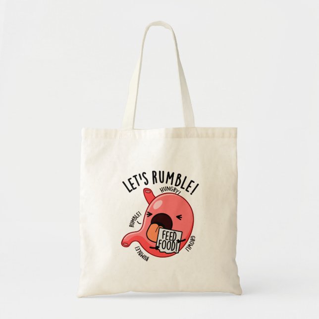 Tote Bag Jeu d'estomac drôle Rumble (Devant)