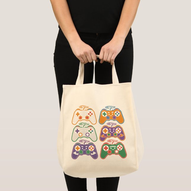 Tote Bag Jeu zombie squelette d'Halloween (Devant (produit))