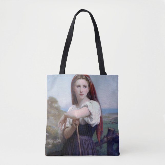 Tote Bag Jeune Bergère, Bouguereau (Devant)