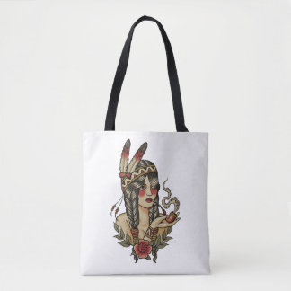 Tote Bag Jeune femme de natif américain
