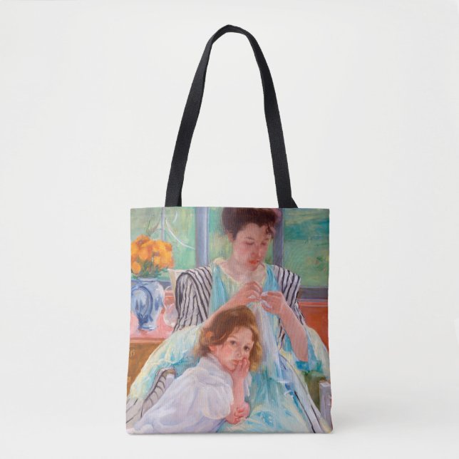 Tote Bag Jeune mère coudre, Mary Cassatt (Devant)