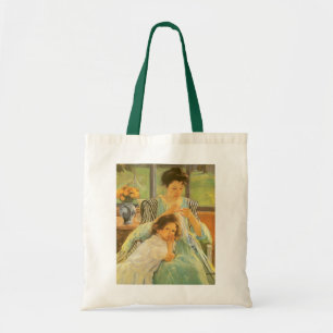Tote Bag Jeune mère coudre par Mary Cassatt, Art Vintage