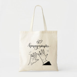 Tote Bag "Jeunes mariés" Mains avec anneaux de mariage Esth