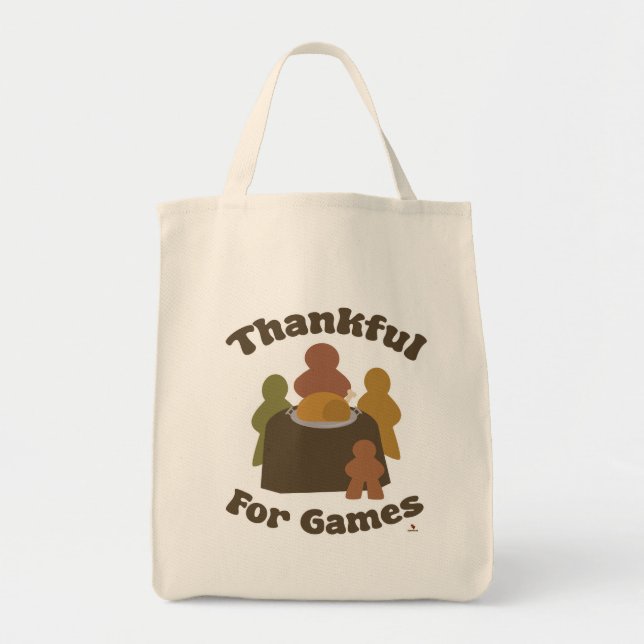 Tote Bag Jeux de grâce Thanksgiving Boardgame Motto Art (Devant)