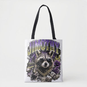 Tote Bag Jimothy Cool Raccoon Vêtements de rue urbains