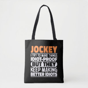 Tote Bag Jockey J'Essaie De Faire Des Choses Drôle Drôle Di