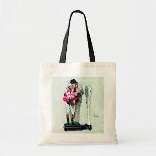 Tote Bag Jockey pesant dedans par Norman Rockwell