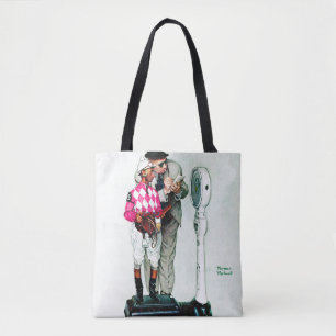 Tote Bag Jockey Weighin by Norman Rockwell