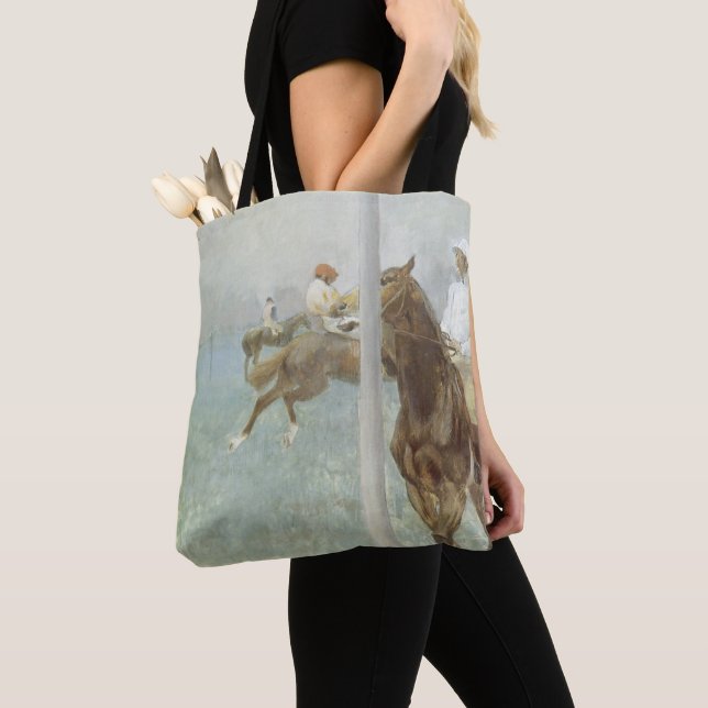 Tote Bag Jockeys Before the Race par Edgar Degas (De près)