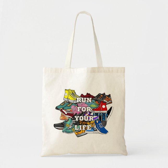 Tote Bag Jogger du coureur d'art pop gras (Devant)