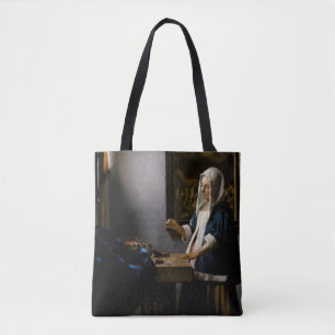 Tote Bag Johannes Vermeer - Femme tenant un équilibre