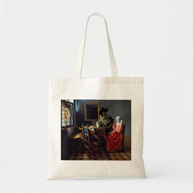 Tote Bag Johannes Vermeer - Le verre du vin (Devant)