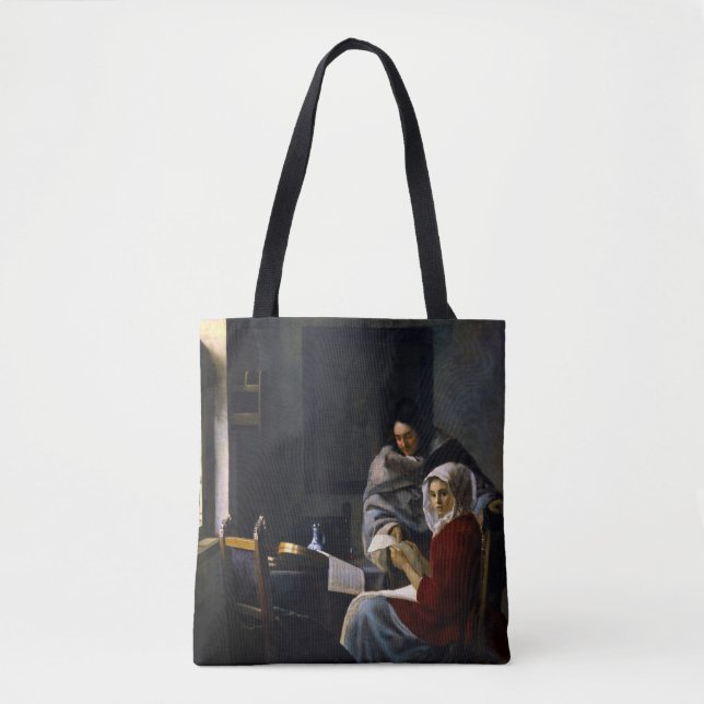 Tote Bag Johannes Vermeer - Une fille interrompue à sa musi (Devant)