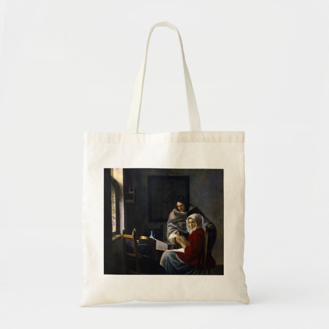 Tote Bag Johannes Vermeer - Une fille interrompue à sa musi (Devant)