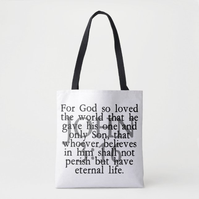 Tote Bag John 3:16 (Devant)
