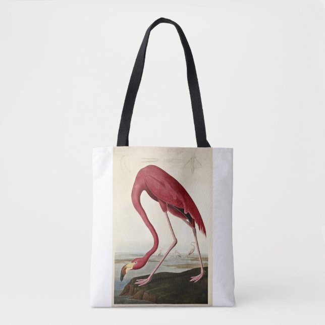 Tote Bag John James Audubon, Flamant rose américain, (Devant)