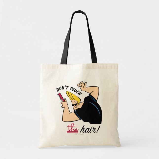 Tote Bag Johnny Bravo Comb - Ne touchez pas les cheveux! (Devant)