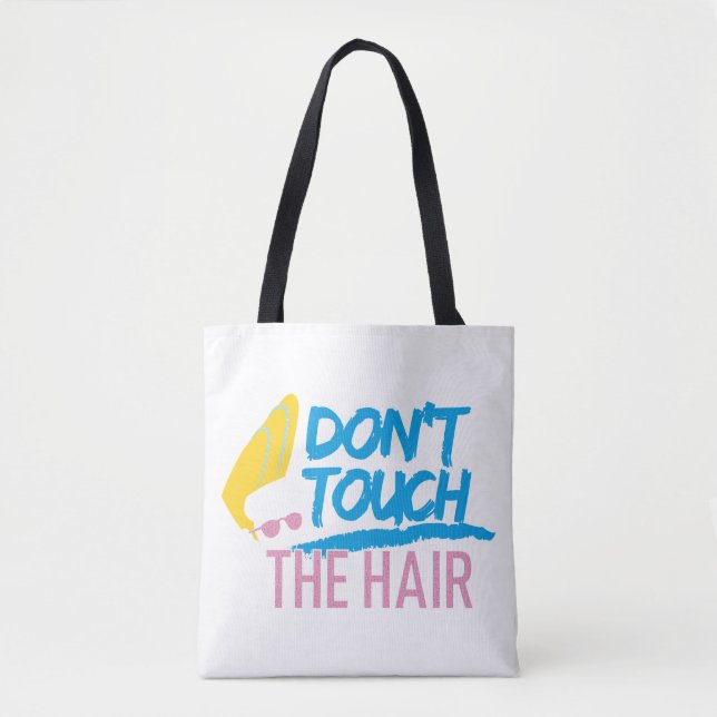 Tote Bag Johnny Bravo - Don't Touch The Hair Graphic (Devant)