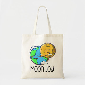 Tote Bag Joie Lunaire Terre et Lune Câlin Mignon