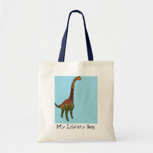 Tote Bag Joli bleu enfants brachiosaurus dinosaure art