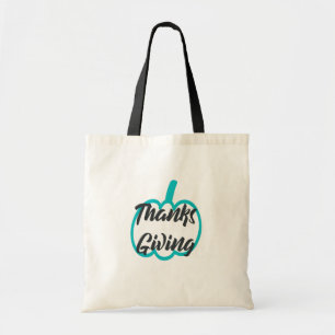 Tote Bag Joli Bon thanksgiving texte avec Citrouille mignon