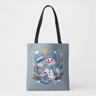 Tote Bag Joli Bonhomme de Neige Saison Hivernale Atmosphère