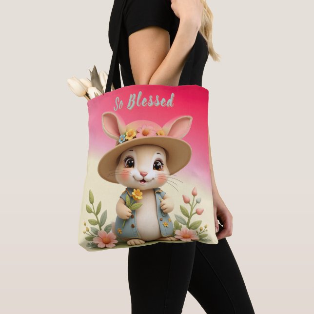 Tote Bag Joli Bunny Whimsy (De près)