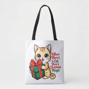 Tote Bag Joli cadeau de Noël pour chat pour amateur de chat