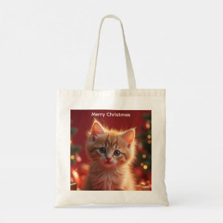 Tote Bag Joli Chat de Noël