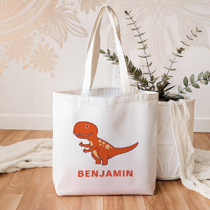 Tote Bag Joli Dinosaure Orange
