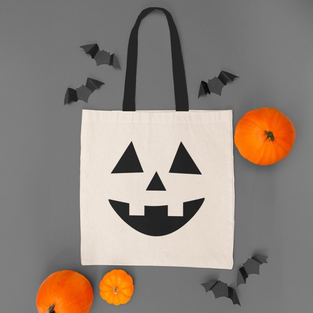 Tote Bag Joli Jack-o'-lantern Citrouille face Halloween (Créateur téléchargé)