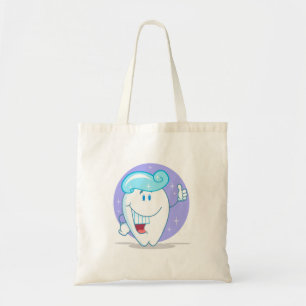 Tote Bag joli joyeux et propre caricature de dent pétillan