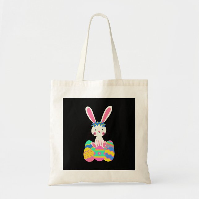 Tote Bag Joli lapin de Pâques (Devant)