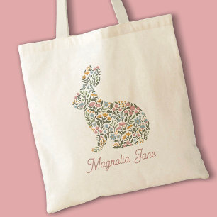 Tote Bag Joli lapin lapin de Pâques lapin Fleur sauvage enf