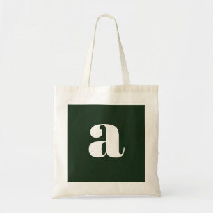 Tote Bag Joli Monogramme Pastel Blanc Vert