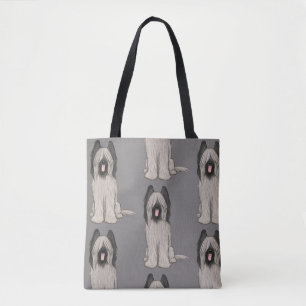 Tote Bag Joli Motif de Briard Carton