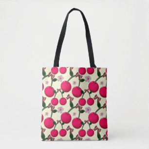 Tote Bag Joli motif de cerise rouge 
