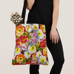 Tote Bag Joli motif floral Vintage fille Turquoise Primrose
