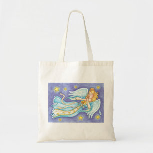 Tote Bag Joli Noël, Ange Musicien Jouant de Son Cor